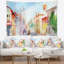 Tapisserie de rue illustrée parisienne Cityscape-28483426