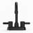 2-handle Center-mounted Bathroom Faucet, Matte Black Deck Mount Lavatory Faucet For Rv, Fits 2/3 Hole-123052552