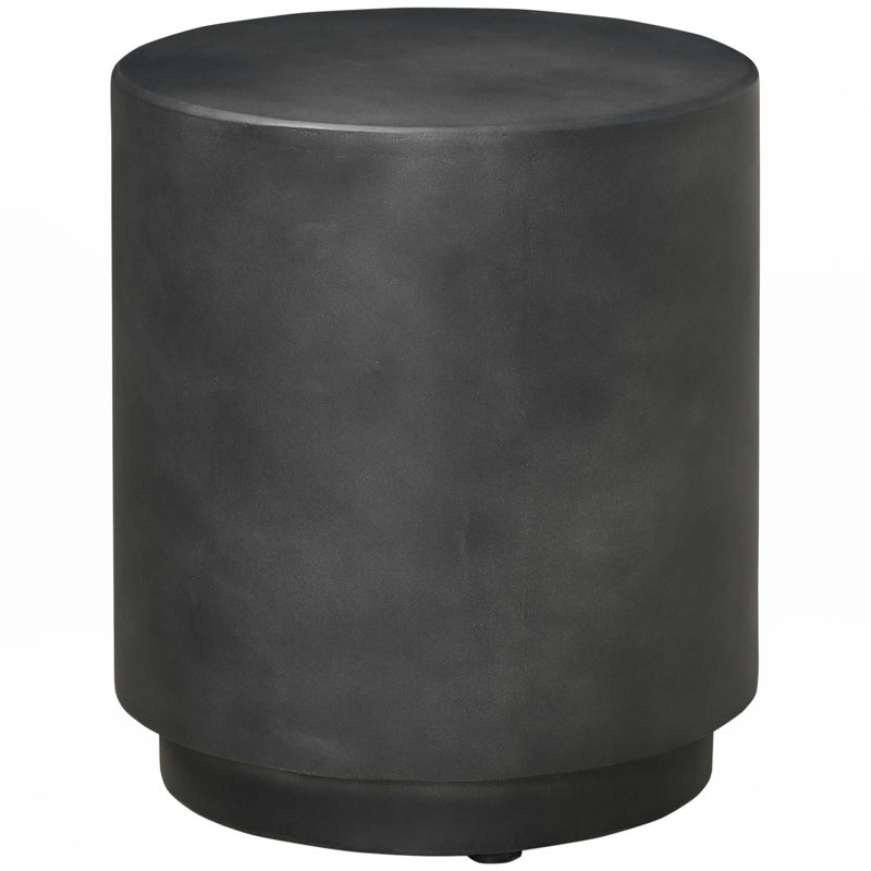 Table d'appoint ronde avec 4 pieds réglables, Gris foncé