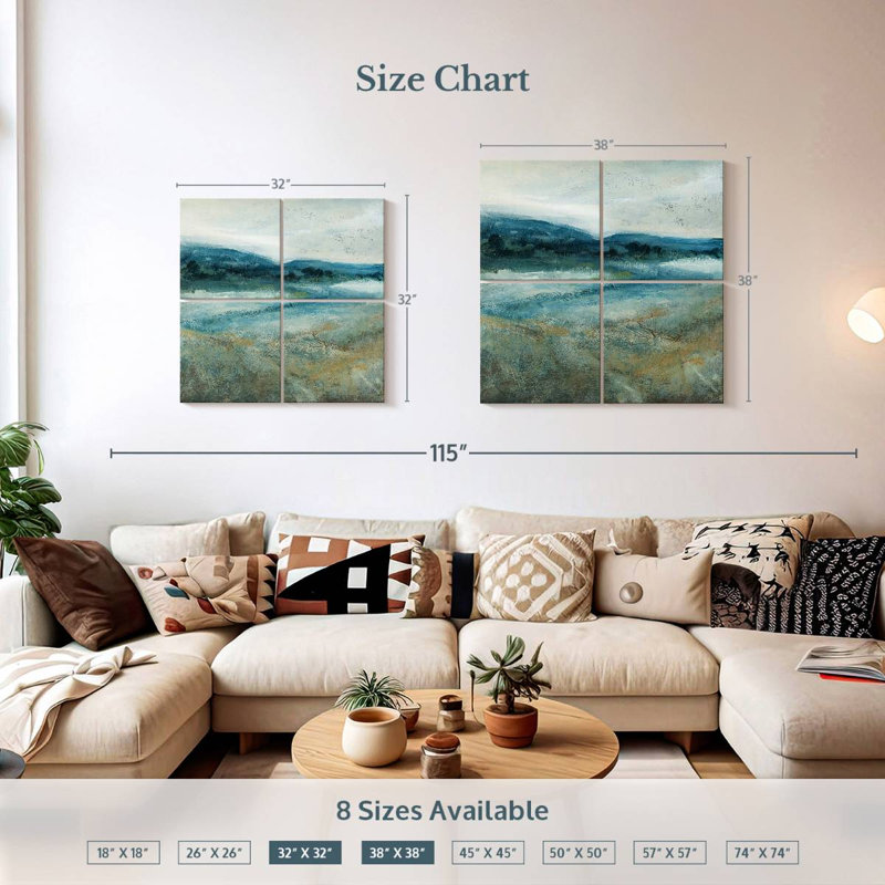 Distant Shadows I, 38" H x 38" W