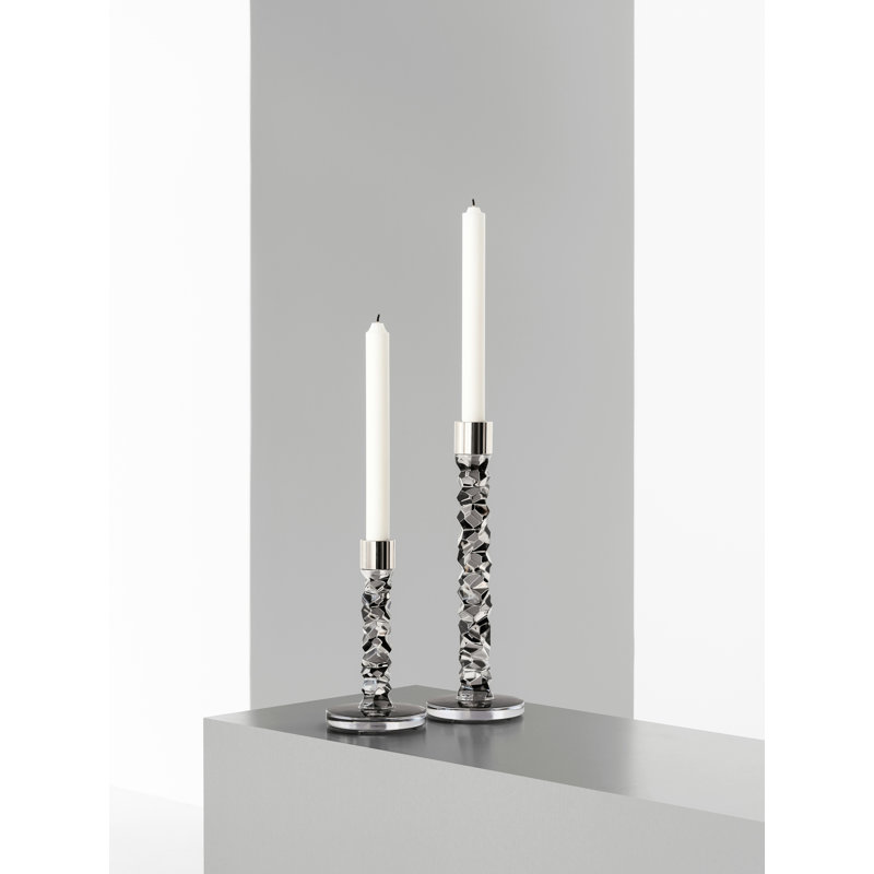 Carat Candlestick, 7.2" H x 4" W x 4" D