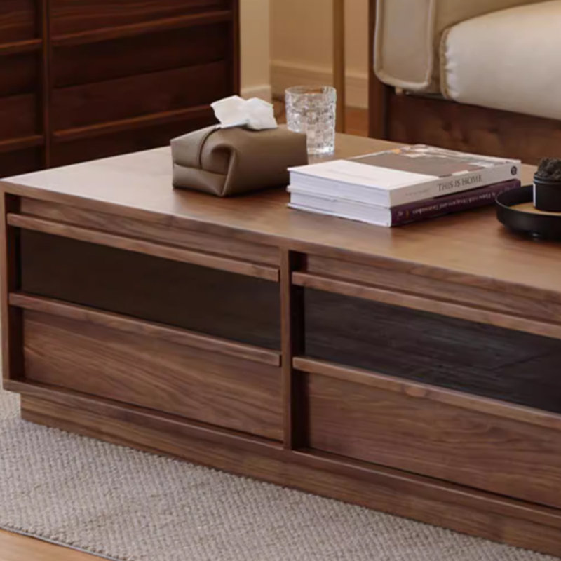 Retro minimalist design coffee table, 15.74" H x 55.11" L x 25.59" W
