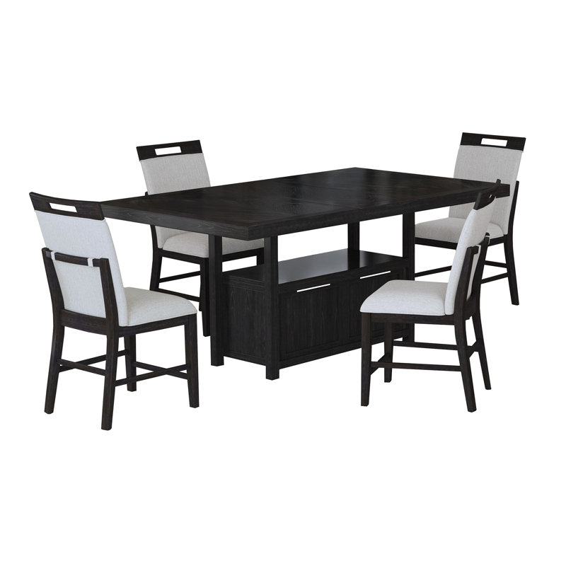 Ensemble de salle à manger à hauteur de comptoir Pinnacle, 5 pièces: table, 4 chaises
