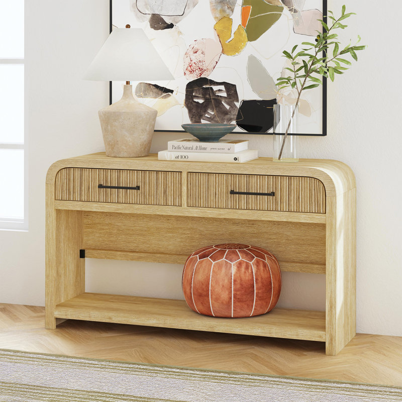 Table de canapé avec tablette inférieure Gagne, Brun