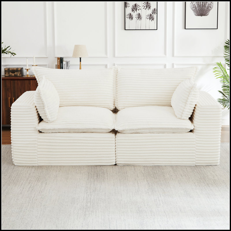 Canapé modulaire surdimensionné Cloud, Blanc