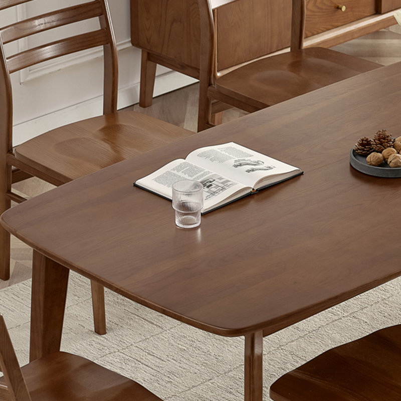 Burmah Ash Solid Wood Dining Table, 31.49" W x 55.11" L