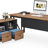 63" Executive Desk with File Cabinet