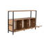 Console industrielle, pin atlantique et noir, 47,2 po x 30,3 po x 11,8 po | 100% panneau de particules enduit de mélamine, peinture électrostatique en poudre, bandes de chant en PVC | Profil en métal robuste, design élégant et fonctionnel pour les es-103102419
