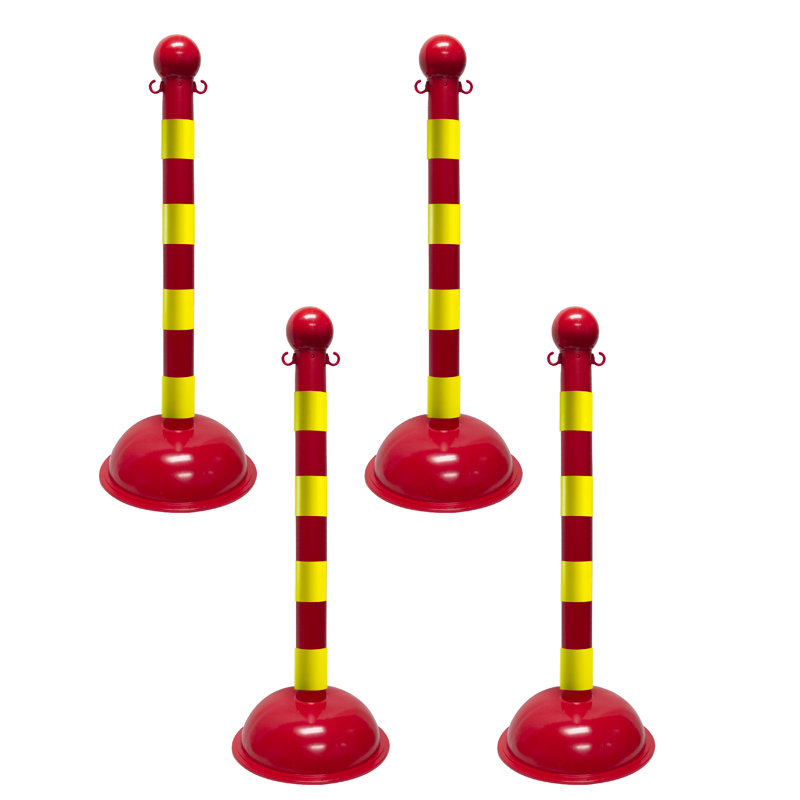Poteau Mr. Stripes, Rouge / jaune