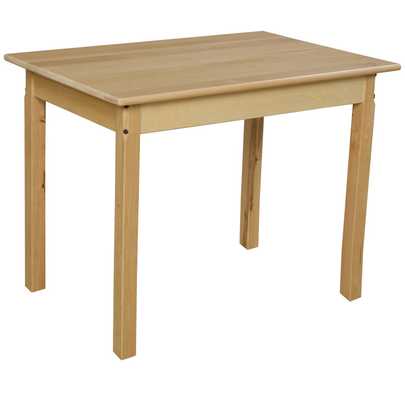 Solid Wood Rectangle 2 Students Activity Table, 27" H x 36" W x 24" D