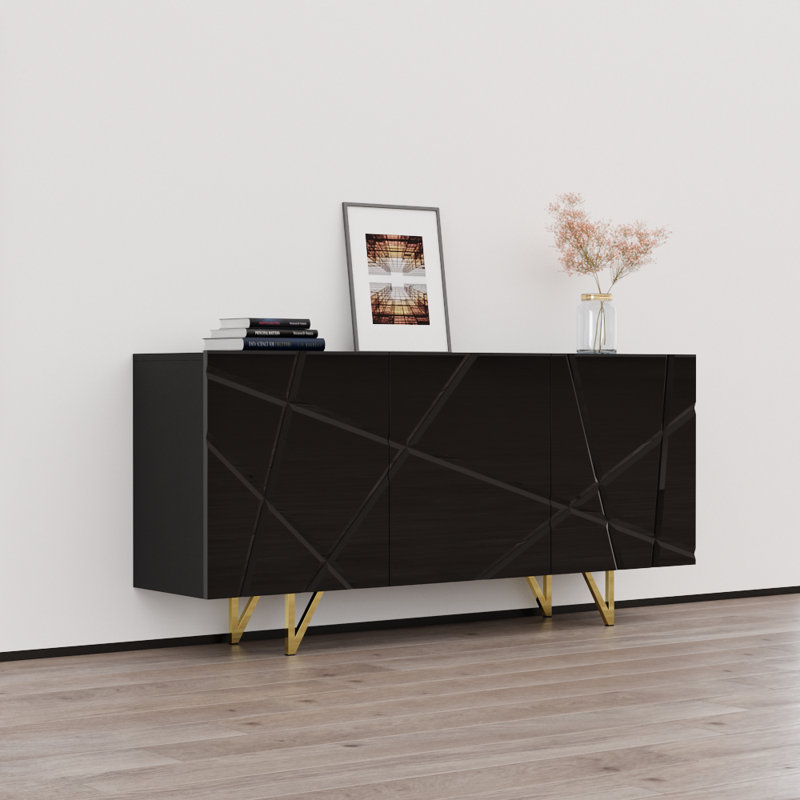 Buffet Watchet 63 "avec finition mate, Noir