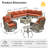 Emroy 8 - Person Wicker/Rattan Sectional Seating Group with Lighted Coffee Table and Swivel Chairs, All Weather Modular Outdoor Conversation Set with Cushions-111860728