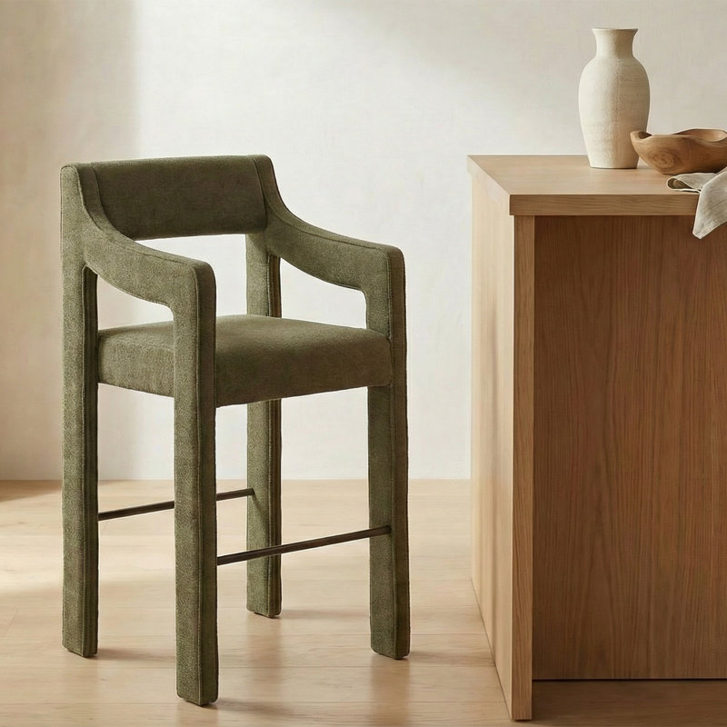 Elise Counter Stool Ochre, Green