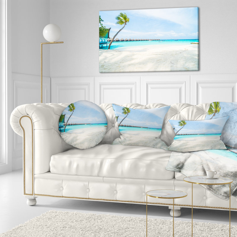 Housse de coussin rectangulaire et insert Tropical Maldives Island Seascape