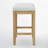 24" Yerly Extra-Wide Vintage Wood Bar Stool With Hand-Brushed Finish-902688657