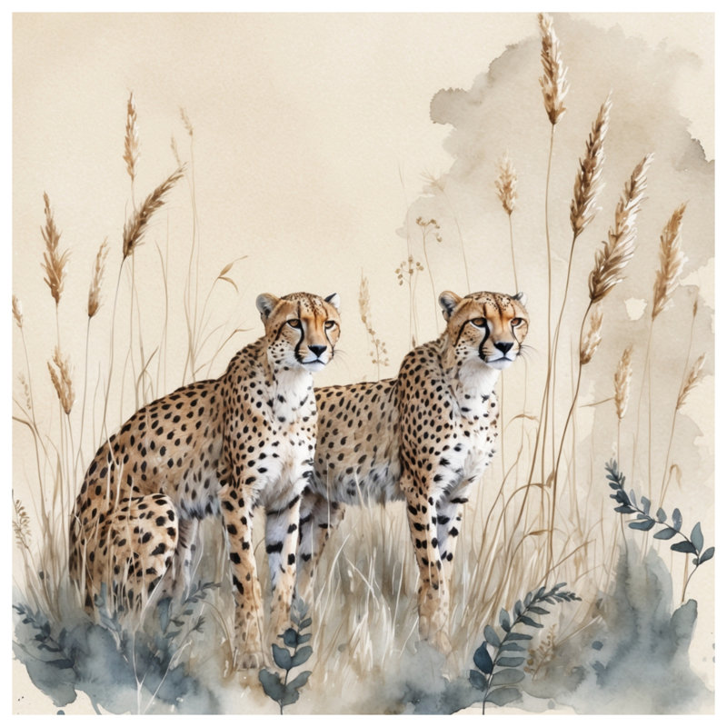 Cheetahs In Grass Comforter, Twin Extra Long