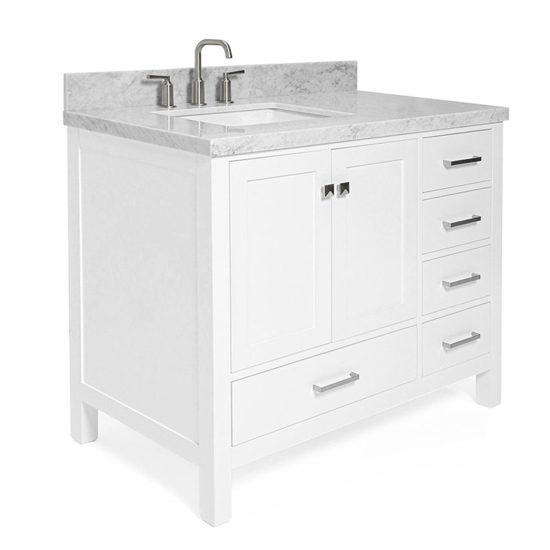 Ensemble de meuble-lavabo simple 43 po Cambridge, Blanc