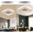 Modern Square Crystal Led Ceiling Light 17.7 Inch  6500k 2720lm For Living Room, Bedroom, Kitchen, Balcony, Basement And Office (not Dimmable)-171856751