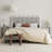 Solid Wood King Size Boucle Platform Bed with Rounded Headboard in Dove Gray with DIY Multicolor RGB Lights-118659063-118659065