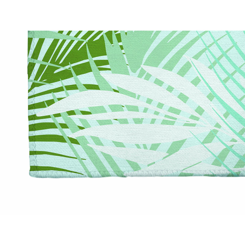Waving Palm Outdoor Rug, Runner 2'6" x 8'