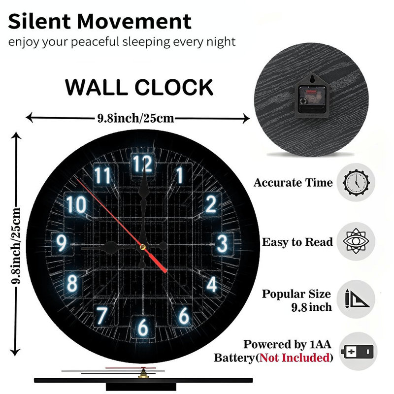 9.84" Wall Clock