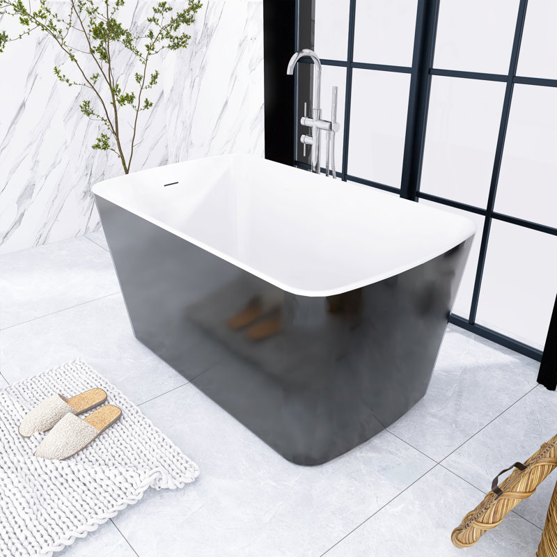 49'' x 27.95'' Freestanding Soaking Plastic / Acrylic Bathtub