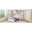 Lit simple en bois blanc compact avec bureau et bibliothèque pour les chambres modernes