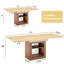 Table de salle à manger extensible de 150 à 180 cm, couleur noyer, armoire de rangement multifonctionnelle, base coulissante, esthétique bicolore, peut accueillir de 12 à 20 cm de table rectangulaire extensible, extension silencieuse.