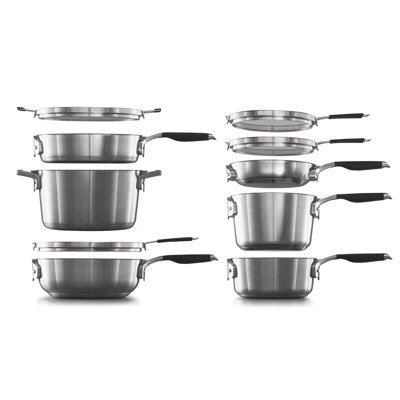 Select By Calphalon Space 10-Piece Stainless Steel Cookware Set -  2058551