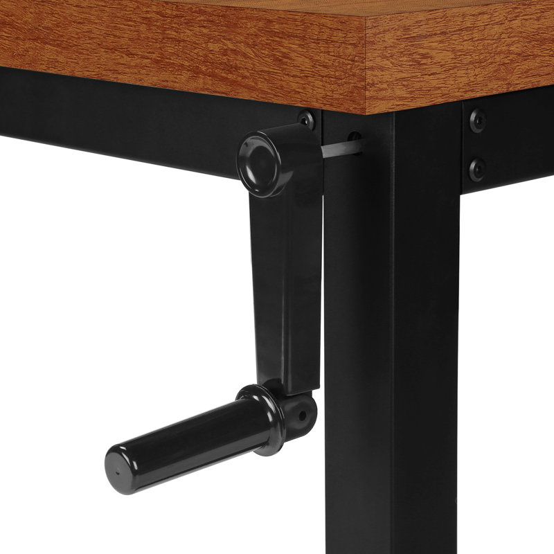 Bureau d'ordinateur, bureau personnel, debout, réglable, L 48 po, travail, stratifié pour ordinateur portable, métal, contemporain, moderne