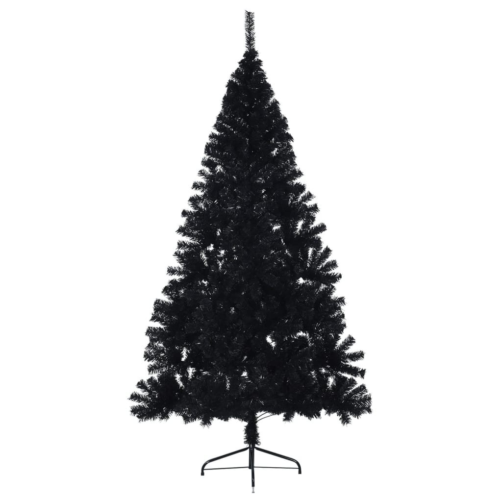 Künstlicher Weihnachtsbaum Schwarz mit Ständer