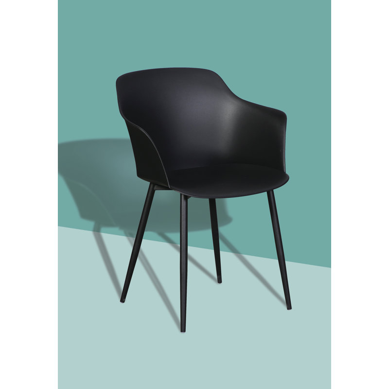 Alonzo Patio Dining Armchair, Black