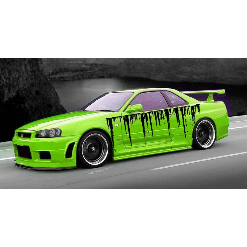 Décalcomanie murale Melting Grunge Hot Ride