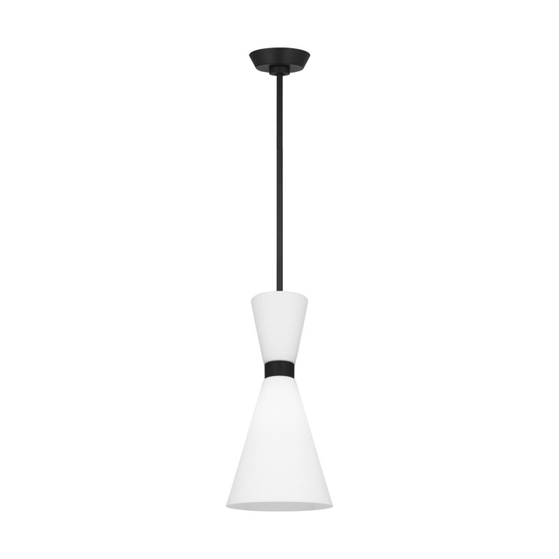 Petit luminaire suspendu 1 lumière Belcarra, Nuit noire