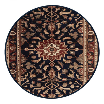Machine Washable Persian Black Area Rug