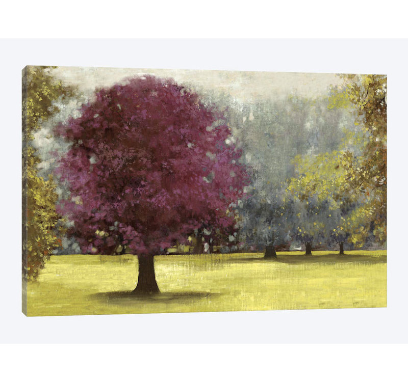 «Summer Days, Plum», reproduction sur toile, H 8 po x l 12 po x P 0,75 po, Pas de tapis, Toile tendue