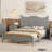Platform Bed with Retro Headboard-1133785828