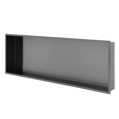 Niche de douche en acier inoxydable 37 po x 13 po, noir bronze
