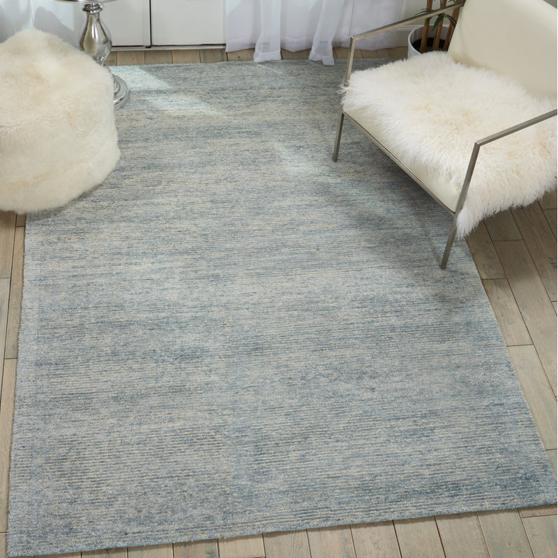 Tapis gris touffeté à la main Zendejas, Rectangle 5 pi 3 po x 7 pi 5 po