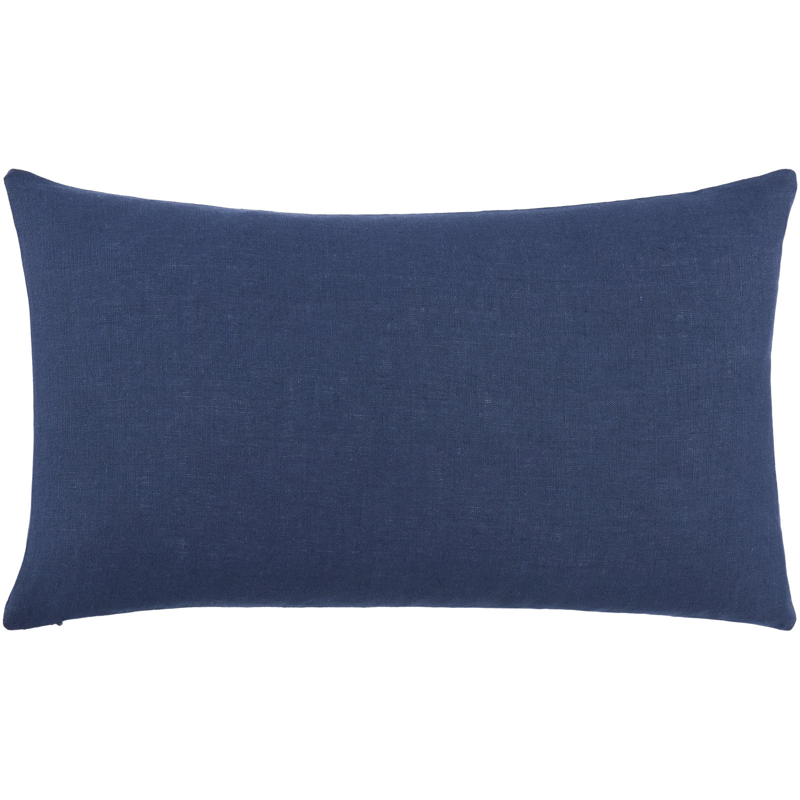 Lanie Linen Pillow Cover, Rectangle 12"H x 21"W, Navy Blue