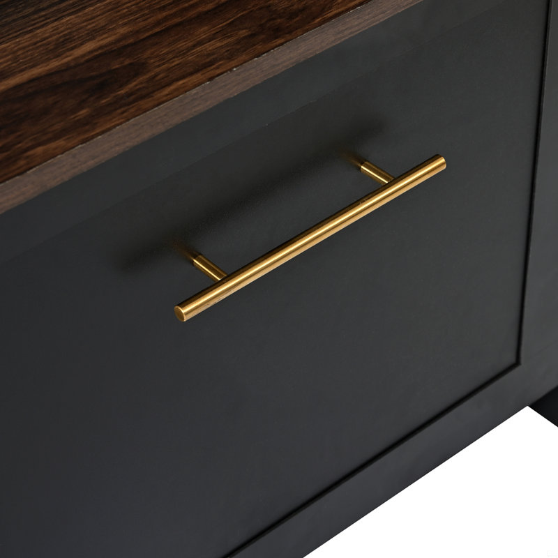 4-In-1 Hall Tree With 6 Golden Hooks, Wood Grain Bench With Multiple Storage Space, Entryway Coat Rack With 2 Drawers