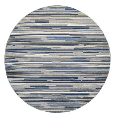Tapis d'extérieur à rayures abstraites Gemmill