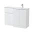 Hudson Reed Urban 1100mm Right-Hand 2 Door Satin Grey Floor Standing Combination Unit With Stone Basin-134733613-134733617