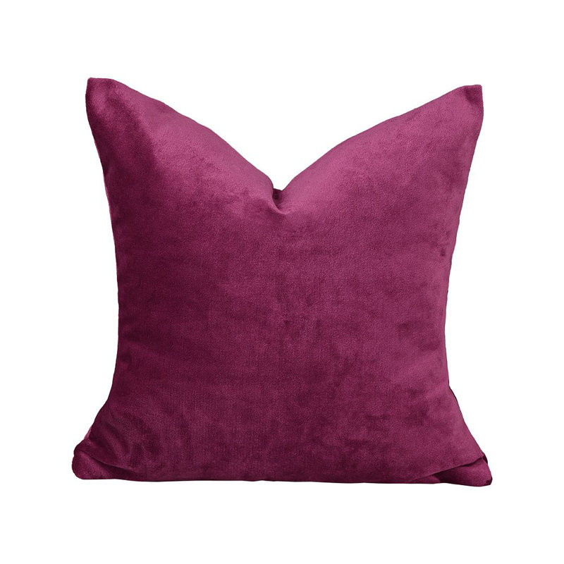 Matte Velvet Cushion Cover - 1 Pc, Ruby Magenta Pink, 61cm x 61cm