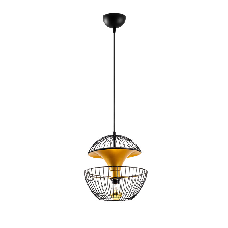 Luminaire suspendu sphère 3 lumières Milagros, Noir