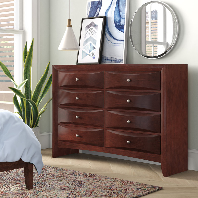 Houchins 8 Drawer 59" W Double Dresser, Espresso