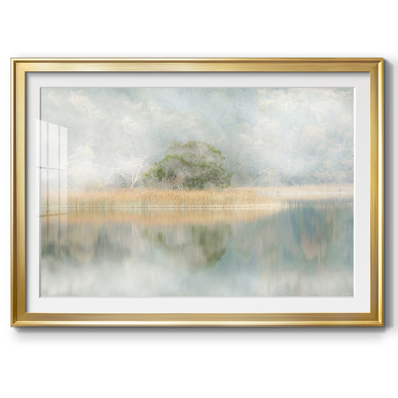 Silent Morning River, H 27 po x l 39 po x P 1,5 po, Or