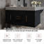 Meuble-lavabo flottant simple de 39,4 po avec comptoir en faux marbre, lavabo en céramique, 2 tiroirs en bois massif multicouches et 2 armoires - Design moderne