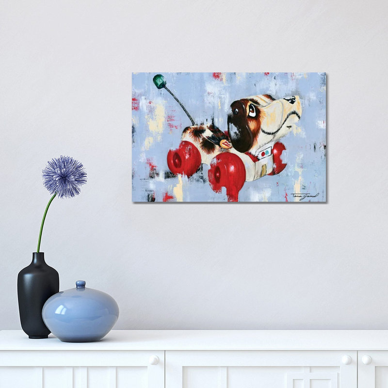 Puppy Love - Wrapped Canvas Painting, 30.48cm H x 45.72cm W x 1.905cm D