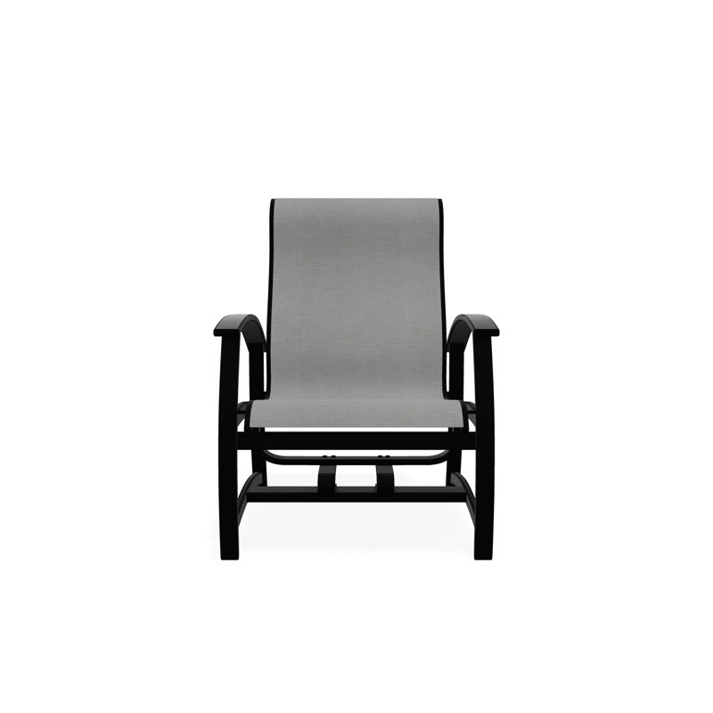 Chaise longue à cadre caché en aluminium Belle Isle, Noir, Alliage Sunbrella®
